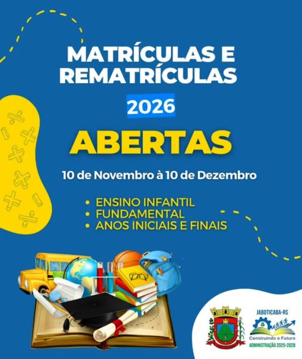 Abertas Matriculas e Rematriculas